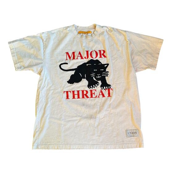 Union Major Threat Black Panther T Shirt Mens Large - Picture 1 of 4